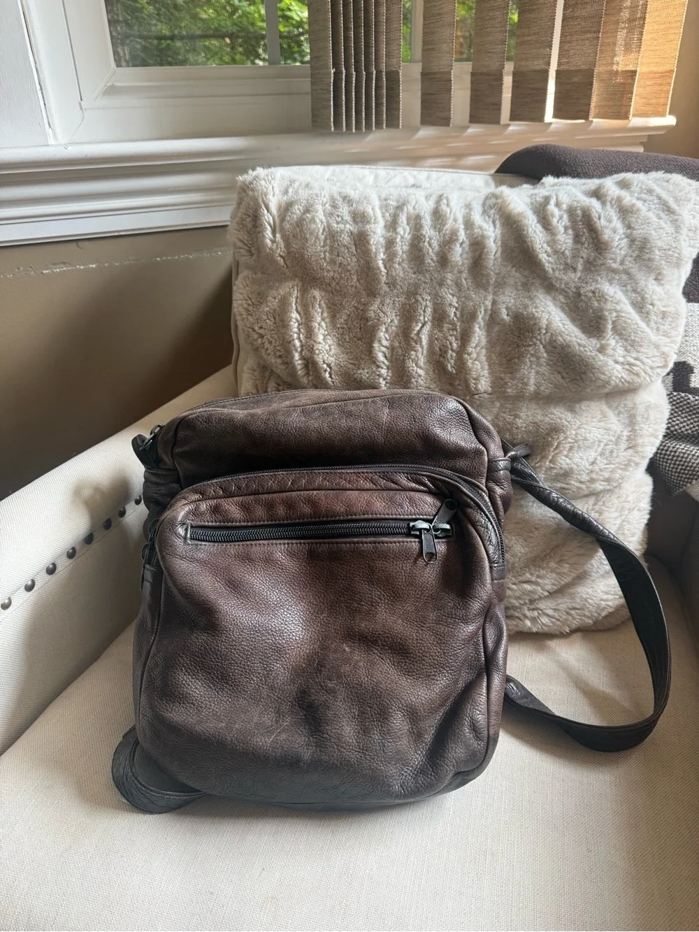 Women's Brown Leather Backpack Crossbody - Vintage-Style Everyday Bag